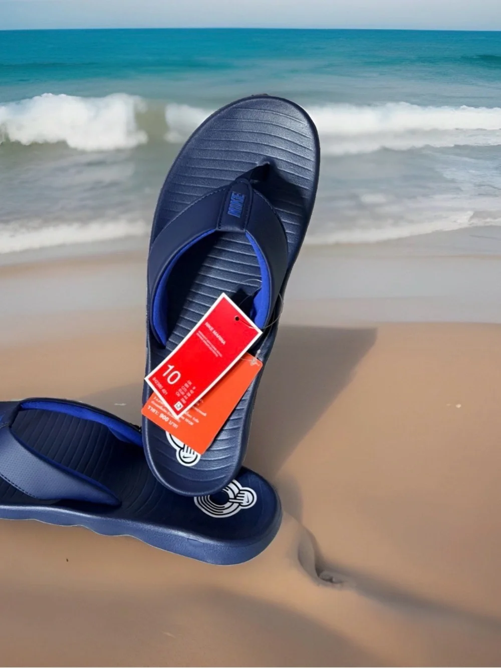 Nike Marina Men's Size 10 Flip-Flop Sandals. Midnight Navy Blue. New In Box